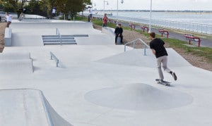 Long Beach, NY skatepark built by Spohn Ranch