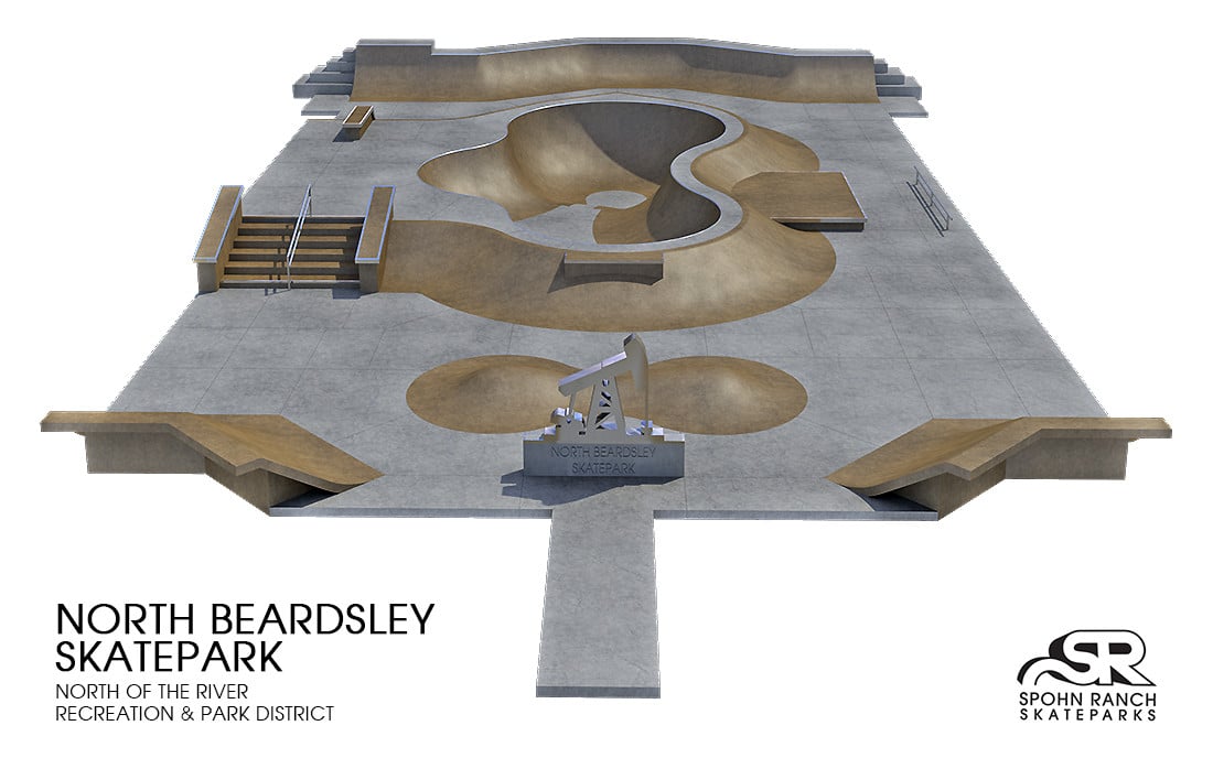North Beardsley Skatepark Design in CA by Spohn Ranch