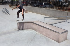 StantonSkateparkCAAaronKickflipBStail