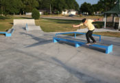 Solid Backside Tailslide at Marion Iowa skatepark