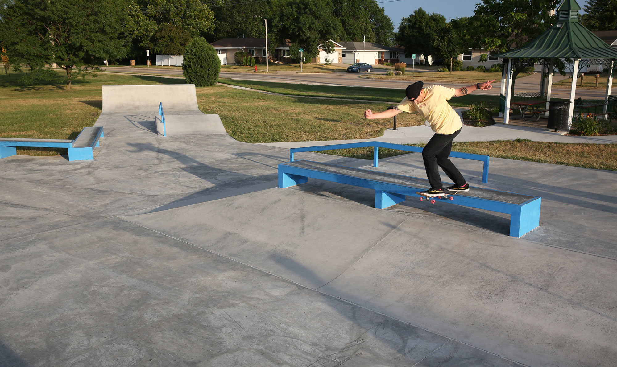 Solid Backside Tailslide at Marion Iowa skatepark