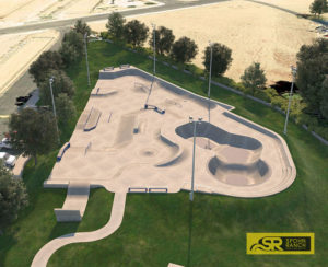 Victorville Skatepark California 15,000 SF, 6 - 8 foot Bowl, Hubbas and Street Course