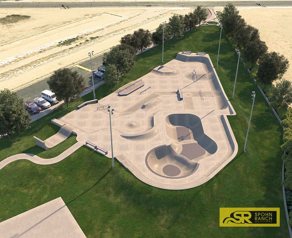 Victorville Skatepark California 15,000 SF Bowl Hubbas and Street Course