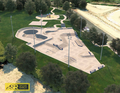 Victorville Skatepark Large Bowl Street Course California