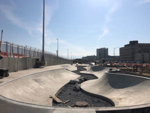 New York Rockaway Skatepark Snake Run Construction
