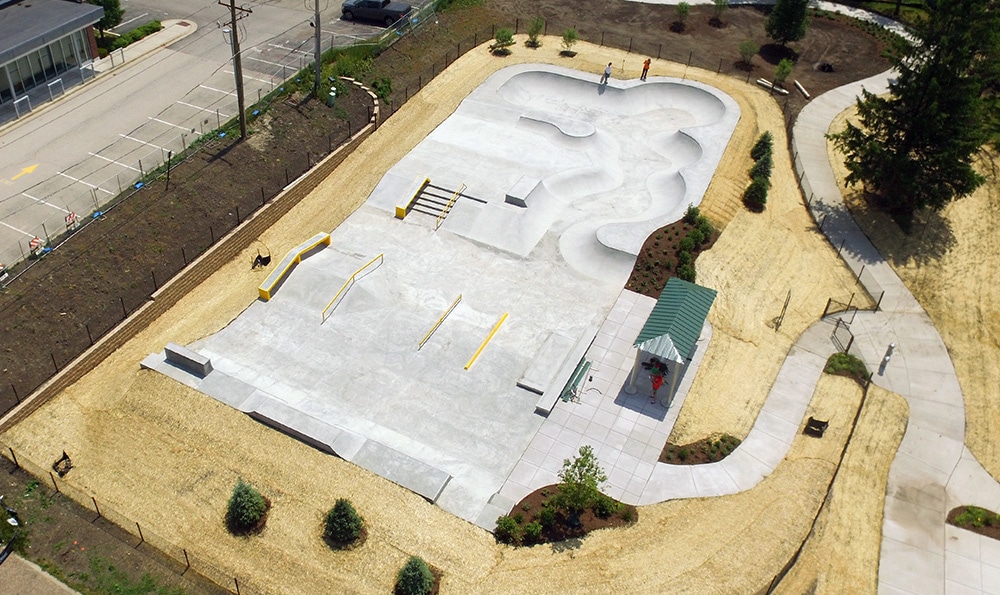 Jewett Park Skatepark Spohn Ranch Plaza Drone Photo 