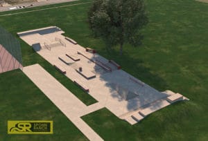 West Des Moines Skatepark in Iowa Doorstop Street Plaza