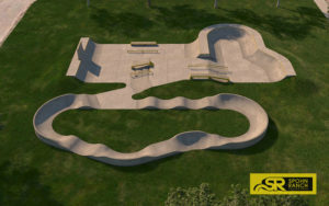 Gibson Skatepark with Handrails, Ledges, Flatbar and Pump Track