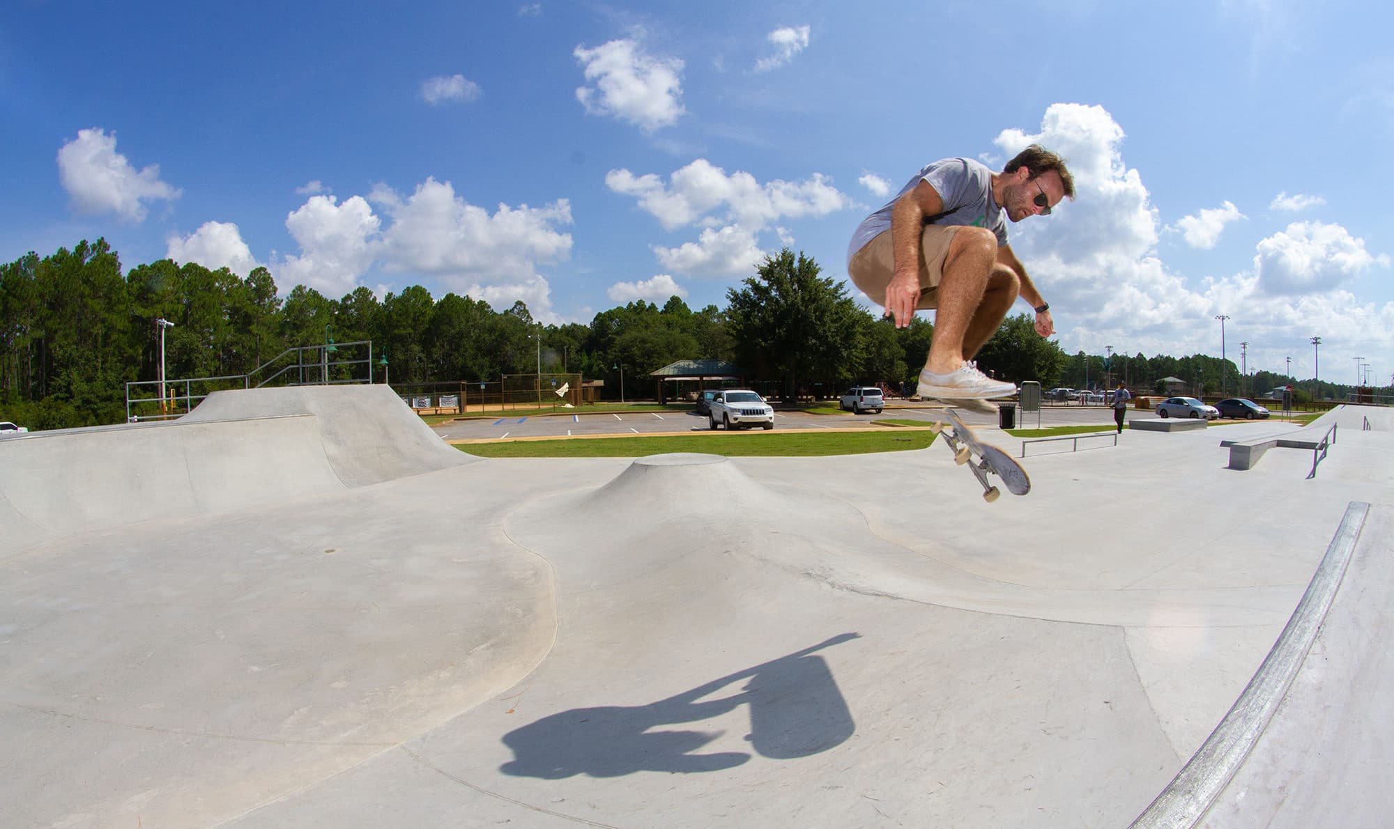 A Walton County Skatepark backside flip