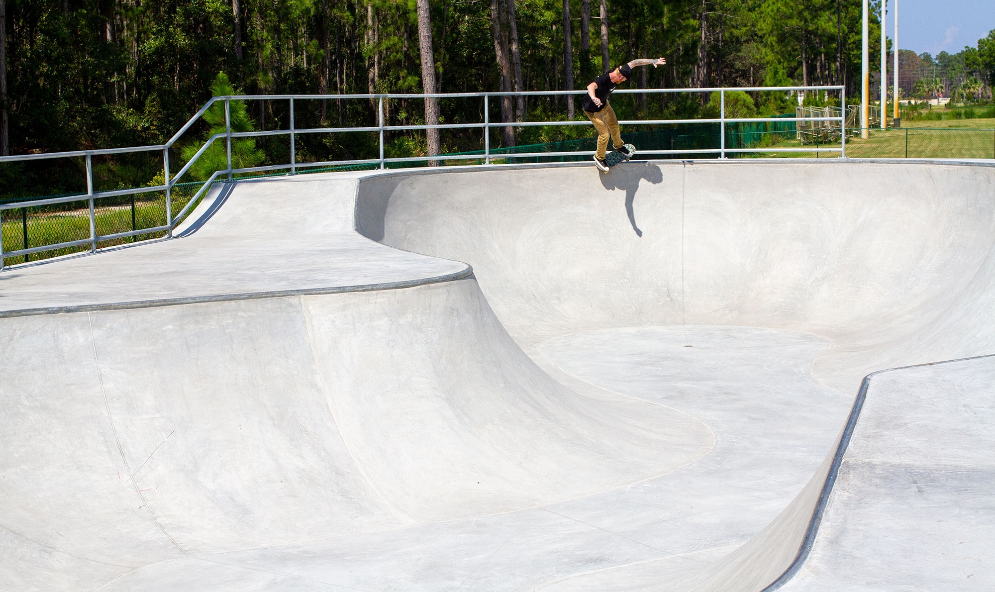 In the deep end of Walton County Skatepark Bowl