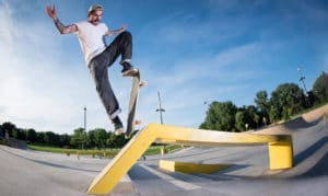 Blunt to fakie on the wallie hubba Shoreview skatepark