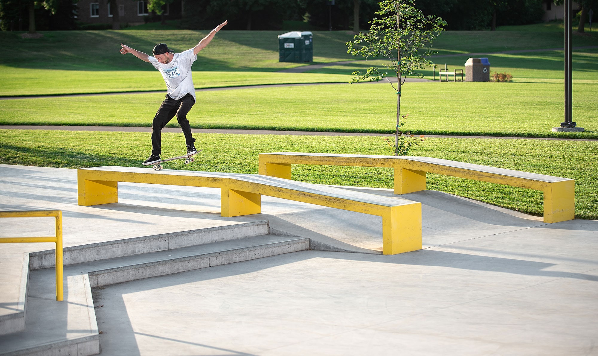 Bump to long nosegrind Spohn Ranch designed and built skatepark in Shorevie...