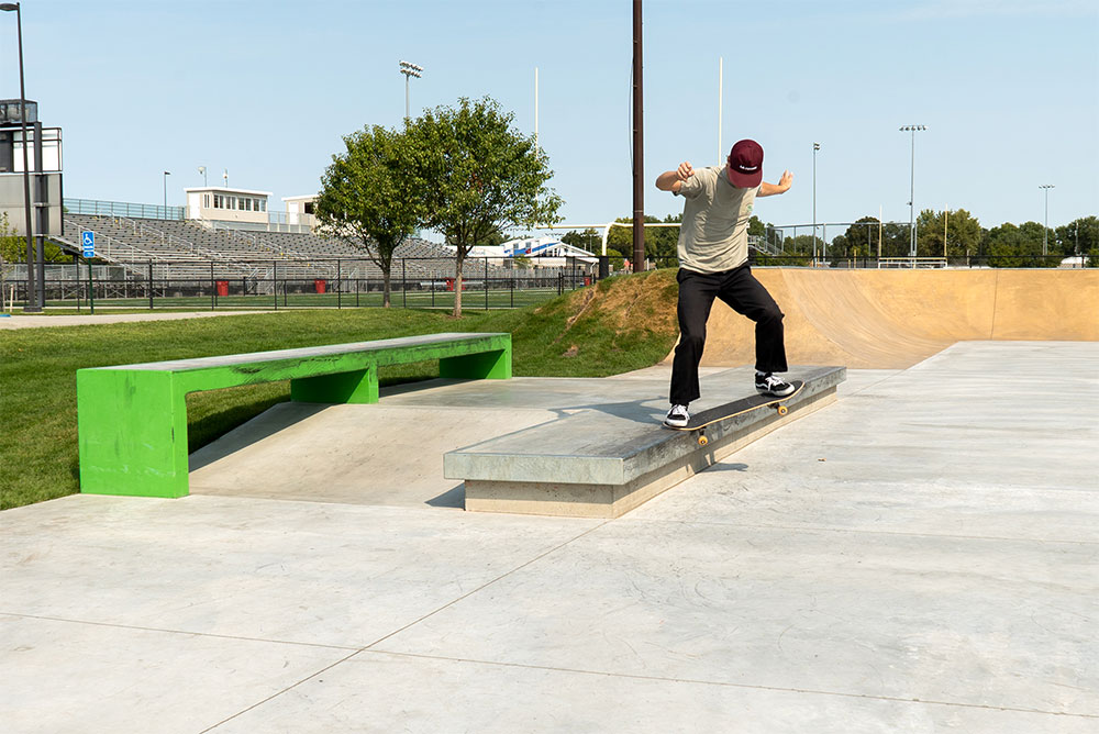 Crooks on the street course of Norfolk Skatepark