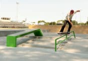 Norfolk Skatepark Nebraska showcasing a feeble on the out bar