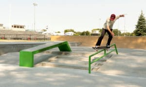 Norfolk Skatepark Nebraska showcasing a feeble on the out bar