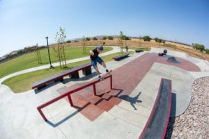 Frontside Blunt at Perris Skatepark Out Rail