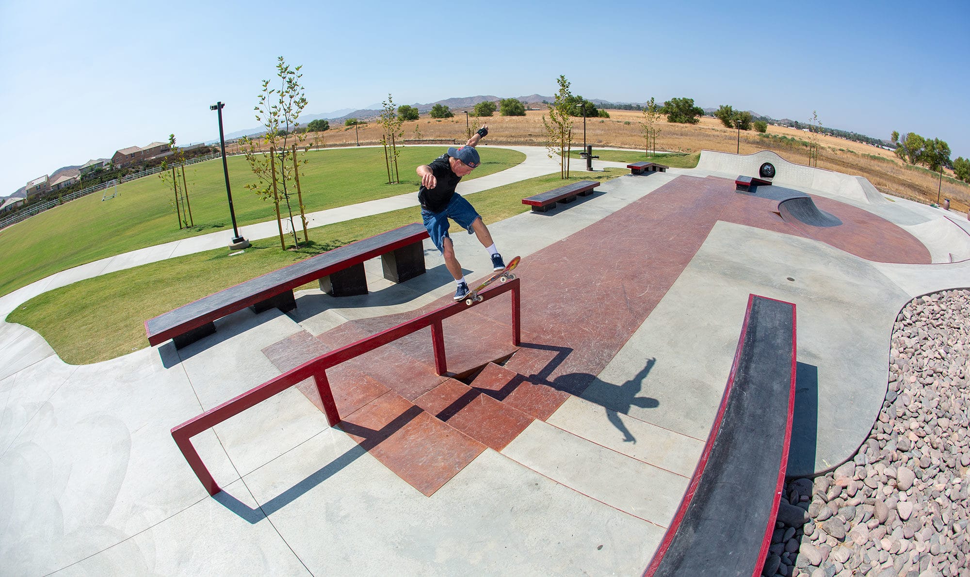 Frontside Blunt at Perris Skatepark Out Rail