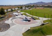 Perris Skatepark Drone Shot Baseball and Soccer field