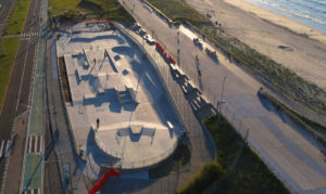 Rockaway Skatepark in NYC at Sunrise