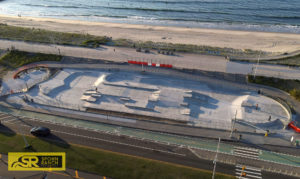 Beachside of Rockaway Beach Skatepark in NYC