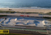 Beachside of Rockaway Beach Skatepark in NYC