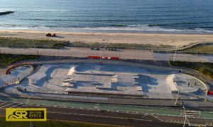 Beachside of Rockaway Beach Skatepark in NYC