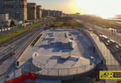 Rockaway Beach Skatepark with Hubbas, Rails, Manuals and Stairs