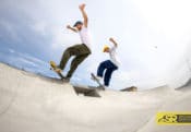 John Shanahan and Jake Baldini Doubles in Rockaway Beach Skatepark