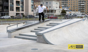 Photographer Mike Heikkila backside 50 Rockaway Skatepark by Spohn Ranch