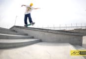 John Shanahan 5.0 Hubba at the Rockaway Beach Skatepark