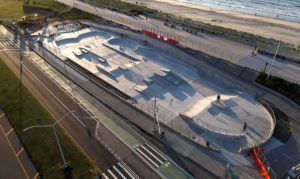 Rockaway Skatepark in NYC at Sunrise