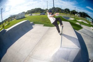 Cesar Fernandez Frontside Blunt at Carrollwood Skatepark built by Spohn Ranch