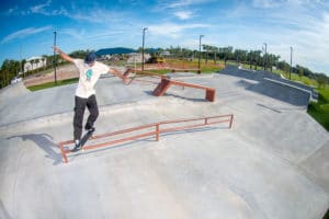 Feeble on bump to flatbar at Carrollwood Skatepark, Tampa FL Spohn Ranch