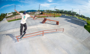 Feeble on bump to flatbar at Carrollwood Skatepark, Tampa FL Spohn Ranch