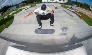 Frontside Flip on the quarterpipe at Carrollwood Skatepark, Tampa FL
