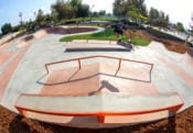 Backsideflip at the Gibson Mariposa Skatepark in El Monte, CA by Maurio McCoy