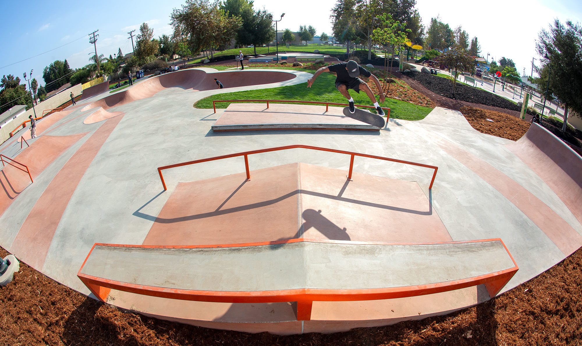 Backsideflip at the Gibson Mariposa Skatepark in El Monte, CA by Maurio McCoy