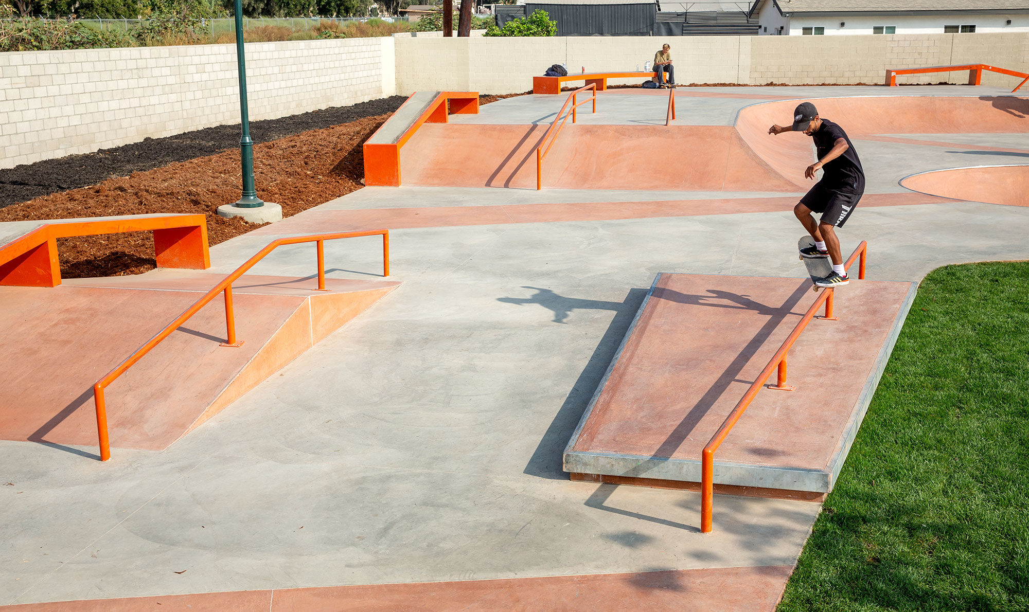 Maurio McCoy Crooks over the Manny pad at El Monte Skatepark