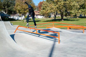 Frontside smith at West Des Moines Iowa Skatepark by Spohn Ranch