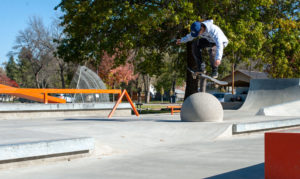 Backside big spin at West Des Moines Skatepark in Iowa