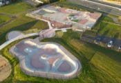A phase 2 of a skatepark build, in Long Branch, NJ Designed and built by Spohn Ranch