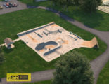 Spohn Ranch skatepark design with bowl and street section Medina Skatepark in NY