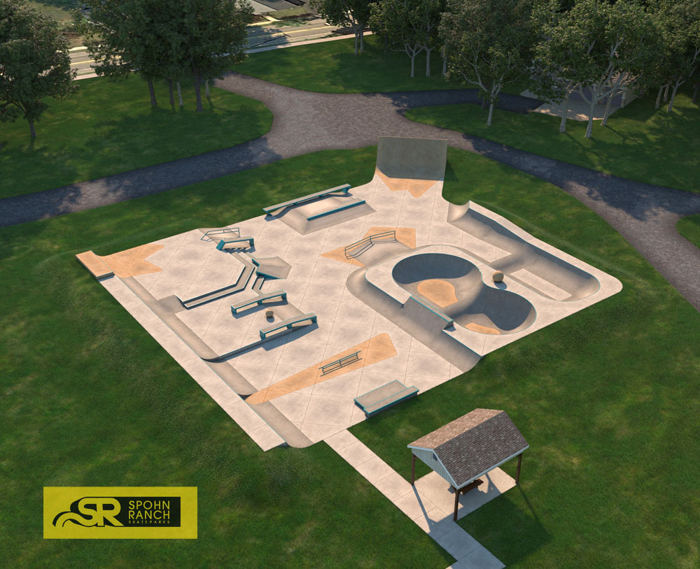 Spohn Ranch Skateparks design for Medina Skatepark in New York