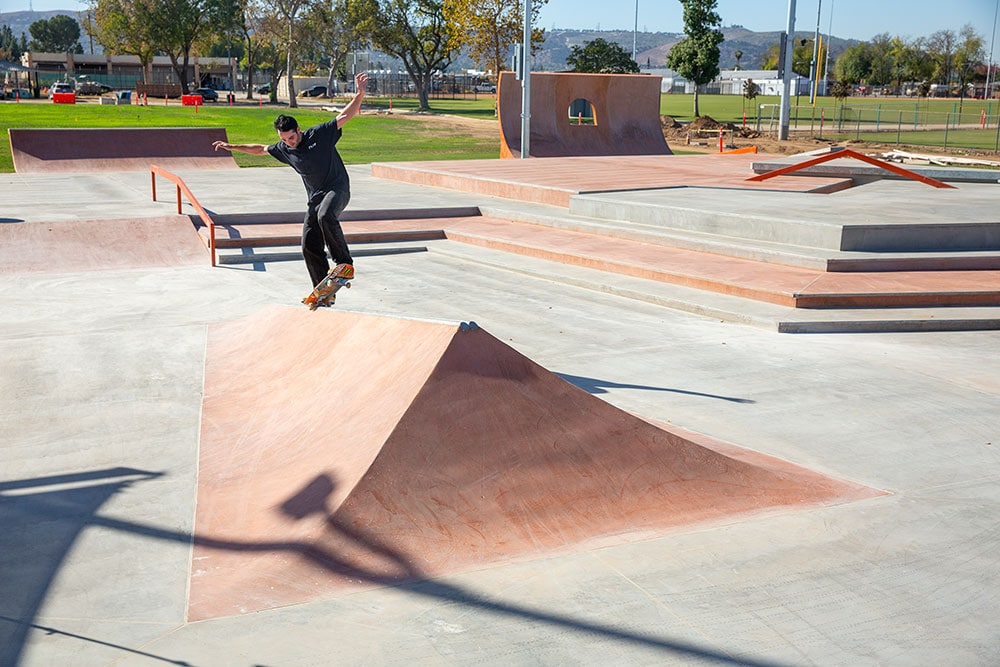 5.0 up the Doorstopper at Ian Calderon Skatepark at La Puente City Park, CA