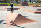 5.0 up the Doorstopper at Ian Calderon Skatepark at La Puente City Park, CA
