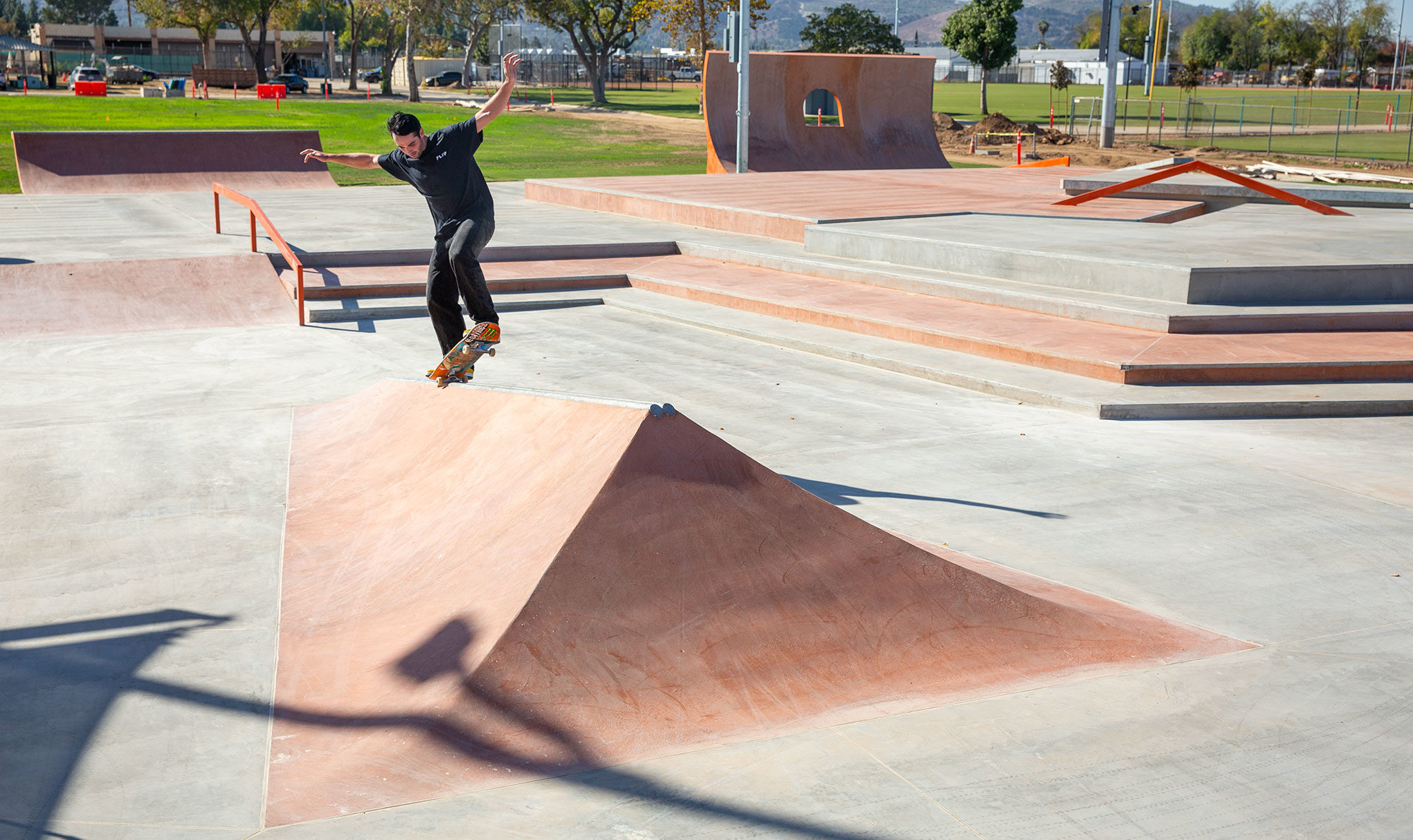 5.0 up the Doorstopper at Ian Calderon Skatepark at La Puente City Park, CA