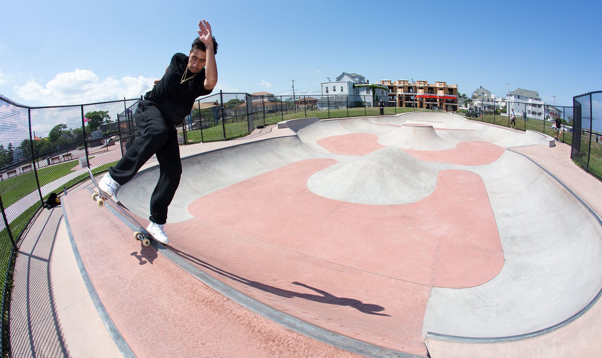 Brick bank to ledge at Long Branch, NJ 7 presidents skatepark phase 2