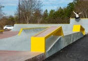 Georgia Martin frontside air at North Carolina Mecklenburg Skatepark built and designed by Spohn Ranch