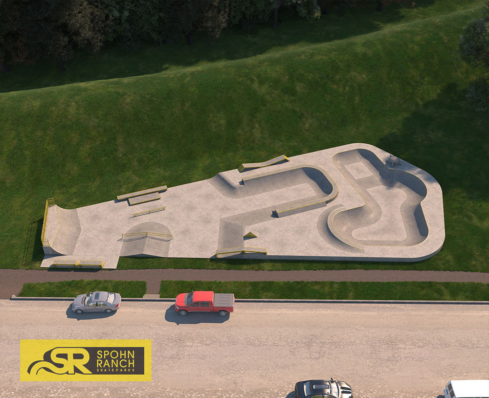 Spohn Ranch Skateparks design of the new Portsmouth Ohio Skatepark