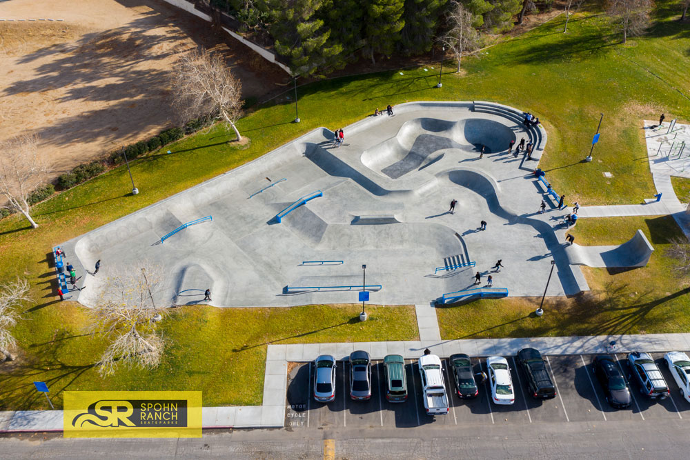 Victorville Skatepark at Doris Davies Park, CA designed by Spohn Ranch